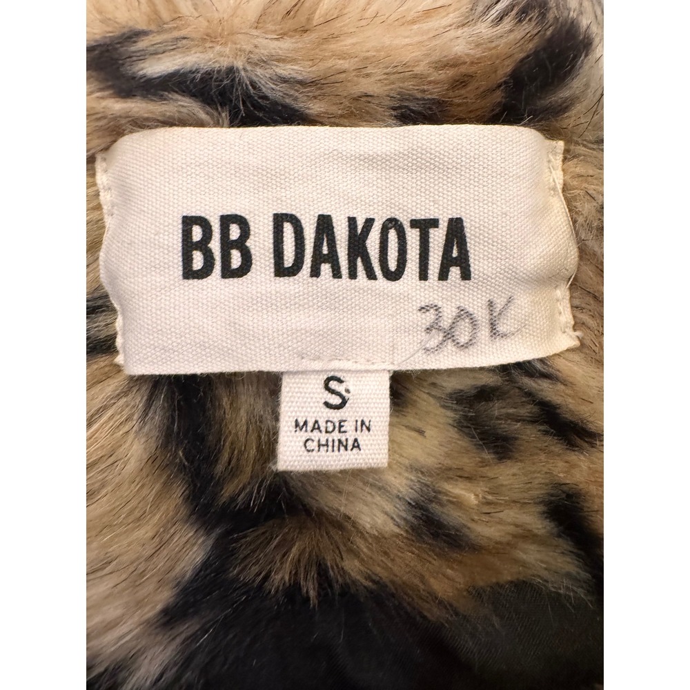 Leopard Faux Fur Jacket Luxe Mob Wife Glam Y2K Animal Print Cropped Coat SZ S - Picture 3 of 11